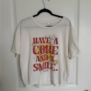 GAP White Graphic Tee with Black Print